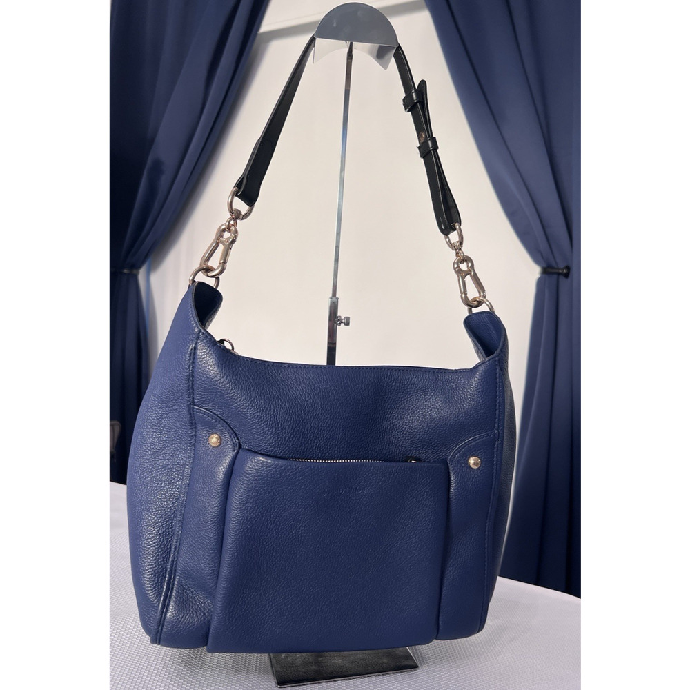 SEE BY CHLOE Hobo Purse Navy Blue Leather Shoulder bag Quiet Luxury EUC Portugal